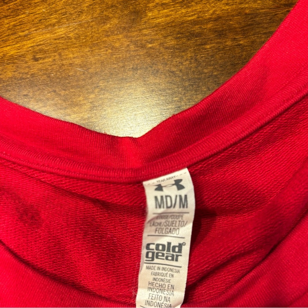 Wisconsin Badgers Under Armour Red Long Sleeve Sweatshirt Women’s M - Picture 2 of 5
